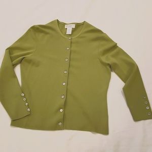 Green Cardigan w/ Buttons Detailing By Worthington Size: SP